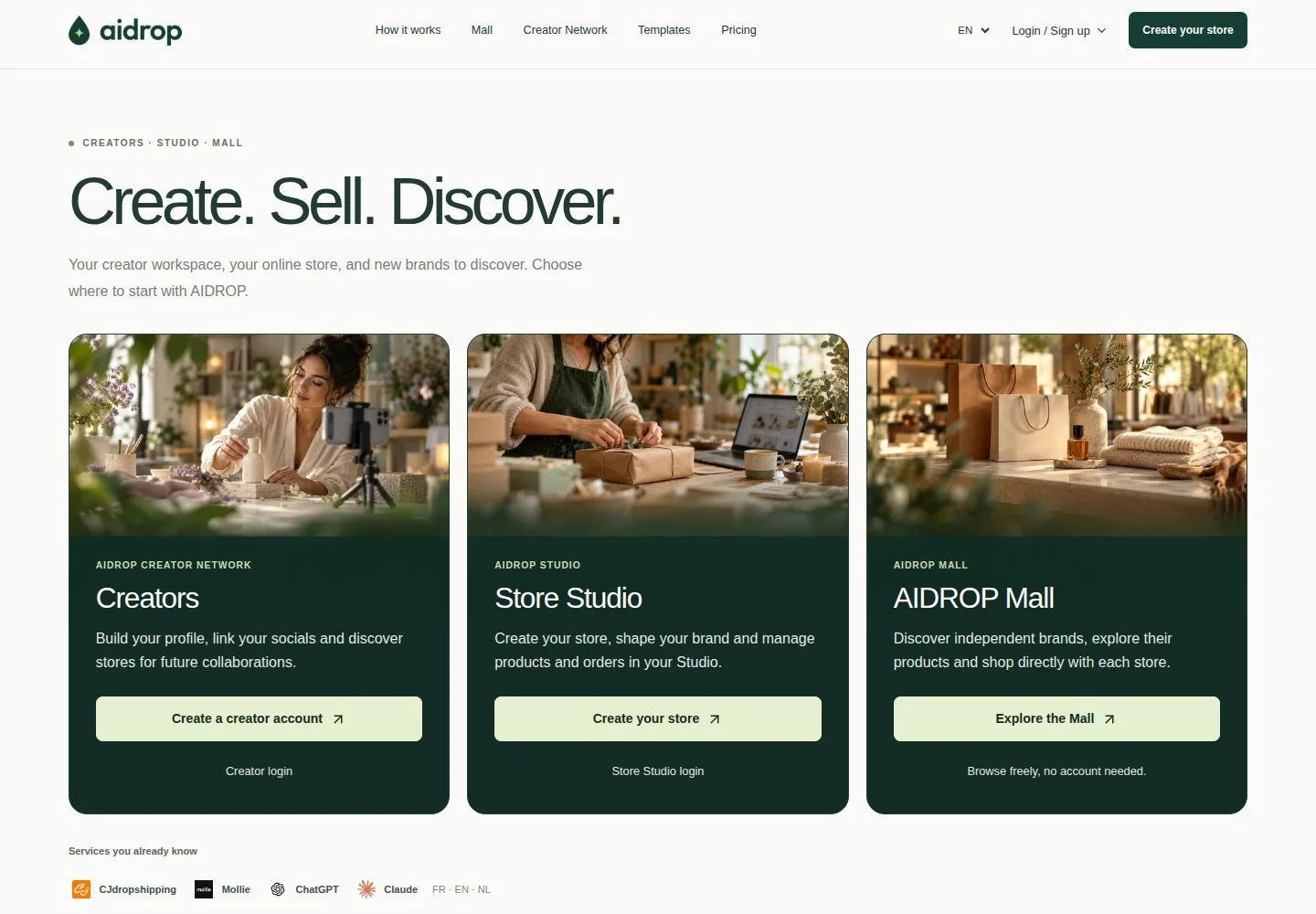 AIDROP · Website preview