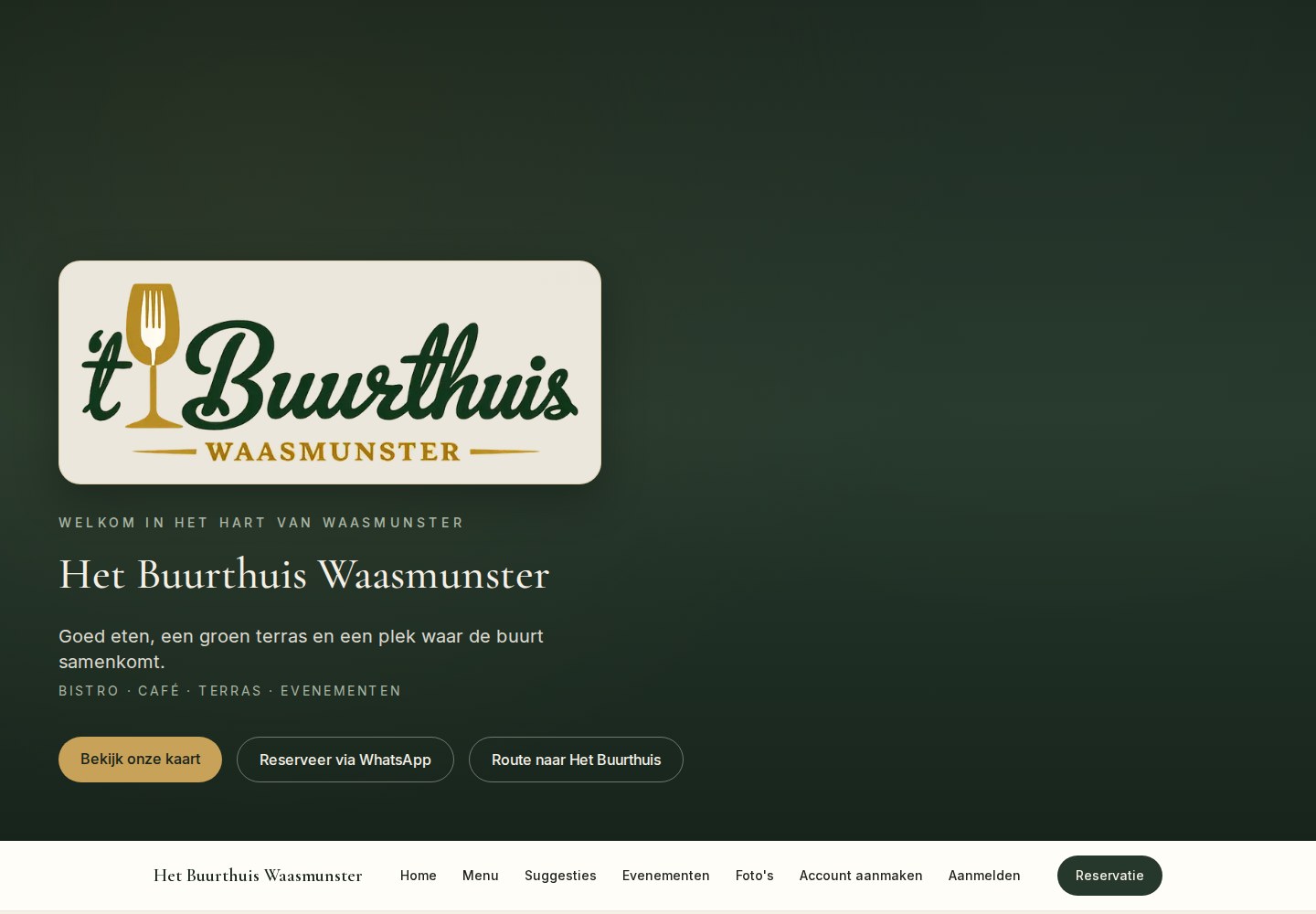 Het Buurthuis · Website preview