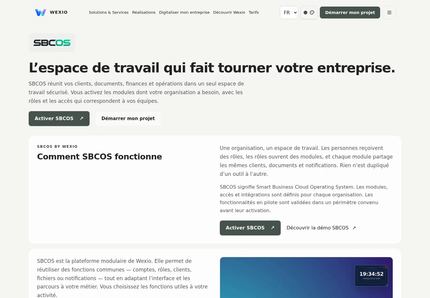 SBCOS · Websitevoorbeeld